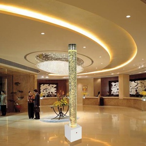 <span class=keywords><strong>Lampe</strong></span> <span class=keywords><strong>à</strong></span> <span class=keywords><strong>colonne</strong></span> <span class=keywords><strong>à</strong></span> <span class=keywords><strong>bulles</strong></span> d'eau ronde <span class=keywords><strong>à</strong></span> LED sur pied avec base carrée - Product Image 1