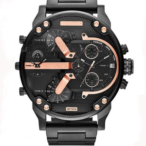 2026 Men's Quartz Watch Alloy Case <b>Acrylic</b> Strap Pointer Dial Personalized Large Trendy Stainless Steel Strap - Product Image 2