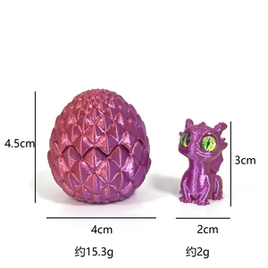Figurine d'action œuf de dragon imprimée en 3D, type coquille, colorée en PLA, jouet créatif articulé, matériaux écologiques, dragon mignon - Product Image 5