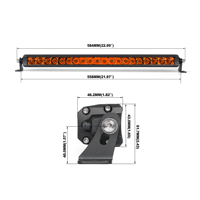 Barre de lumière LED automatique tout-terrain en gros barre de lumière droite ambre série 48 de 20 pouces