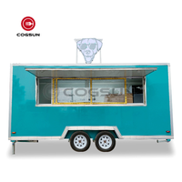 Nouveauté Camionnette Hotdog Crème Glacée Taco BBQ Food Truck Remorque mobile Design Vending Cart Catering Van