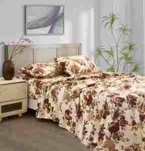 Chất Lượng Cao 3Pcs Sợi Nhỏ Comforter Tấm <span class=keywords><strong>Set</strong></span> Hoa Cổ Điển In Mềm Vua Kích Thước Khâu Tất Cả Các Mùa Tùy Chỉnh Bộ Sưu Tập - Product Image 4