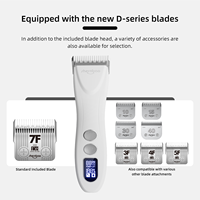 Tondeuse pour animaux Shernbao PGC-818 série D, tondeuse à poils pour chien, 3 vitesses, sans fil, USB-C, compatible avec les lames C8 D, peignes de guidage A5, haute puissance
