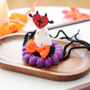 Accesorios para mascotas para perros y gatos pequeños, incluyendo gorros pequeños de punto con temática de Halloween, elegantes y adorables, y adornos para mascotas. - Product Image 5