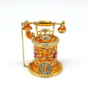 SHINNYGIFTS Home Decorative Gift Box Antique Telephone Design Trinket Box Jewelry Box Wedding Gifts