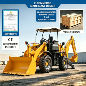 Minicargadora de Ruedas, Retroexcavadora, 4x4, Diésel, Compacta, Alta Eficiencia, Certificación CE, Cero Emisiones, para Jardín, Granja, Pequeñas Construcciones - Product Image 3