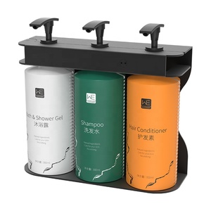 AOLQ <span class=keywords><strong>Distributeur</strong></span> de savon de <span class=keywords><strong>douche</strong></span> en acier inoxydable pour hôtel Supports de gel <span class=keywords><strong>douche</strong></span> avec serrure à clé Supports de bouteille de shampooing et d'après-shampooing - Product Image 1