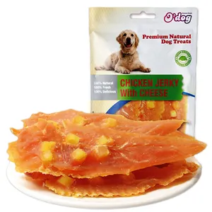 Fábrica al por mayor perro seco saludable Natural pollo comida para mascotas mejor masticar pollo Jerky Cheeset perro trata aperitivos