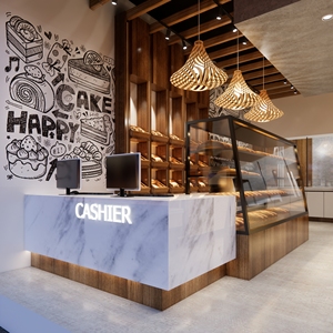 Professional Dessert Shop Design Cake <strong>Display</strong> Cabinet Glass <strong>Display</strong> Stand Cake <strong>Bread</strong> <strong>Display</strong> <strong>Showcase</strong> - Product Image 3