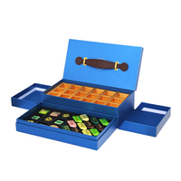 Fabricant Boîte d'emballage cadeau en papier à biscuits au chocolat à double porte de haute qualité avec logo personnalisé Boîte de luxe à trois couches