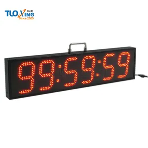 6 Inch 6 Cijfers Led Sport Timing Digitale Atomic Klok Timer