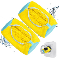 Sac de nettoyage de chaussures en polyester pliable léger pour machine à laver les chaussures Sneaker ou utilisation du linge
