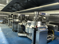 Marmite de cuisson multi-têtes à chauffage électromagnétique grande capacité avec enveloppe chauffante pour la préparation de sauces et d'assaisonnements