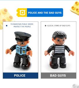 Thân thiện với nhựa xây dựng lớn khối thiết lập trạm cảnh sát gạch cho Montessori giáo dục tuổi <span class=keywords><strong>3</strong></span> + bé Đồ chơi - Product Image 4