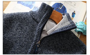 Suéteres <span class=keywords><strong>de</strong></span> Forro Polar para <span class=keywords><strong>Hombre</strong></span>, Talla Grande, <span class=keywords><strong>de</strong></span> Invierno, Económicos y a la Moda, con Media Cremallera, Cuello Alto, Cálidos, <span class=keywords><strong>de</strong></span> <span class=keywords><strong>Punto</strong></span> - Product Image 3
