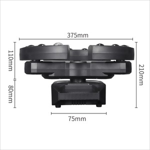 Barre de lumière dynamique à trois ailes QSE Lighting Phantom Full Color avec contrôle DMX512/activation sonore RGB pour l'éclairage KTV - Product Image 5