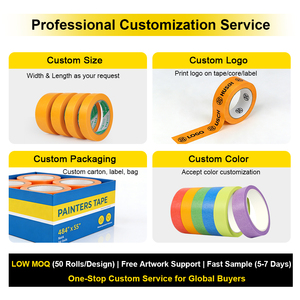 Ruban <span class=keywords><strong>de</strong></span> <span class=keywords><strong>peintre</strong></span> en papier crépon jaune <span class=keywords><strong>de</strong></span> qualité professionnelle UJANG, facile à déchirer et à retirer proprement, pour la finition des murs, du bois et des meubles - Product Image 6