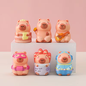 Capybara Plush Wet <b>Toy</b> Soft Cute Slow Rise Stress Relief <b>Desk</b> Decor Animal Figure Bulk Wholesale <b>Toys</b> - Product Image 2