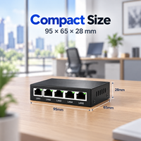 Mini-commutateur Ethernet Gigabit 5 ports 10/100/1000 Mbps non géré pour bureau, Plug and Play pour la maison, le bureau, la vidéosurveillance, OEM ODM