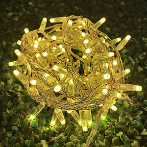 Guirlande lumineuse féerique transparente en PVC IP67, 10 m, 100 LED, étanche, pour fête, mariage, jardin, arbre, décoration de rideau lumineux - Product Image 1