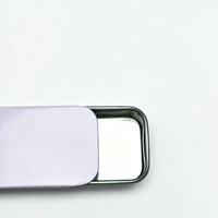 Boîte de rangement portable en métal à ouverture coulissante pour bonbons / bonbons à la menthe / pilules / boucles d'oreilles / onguents