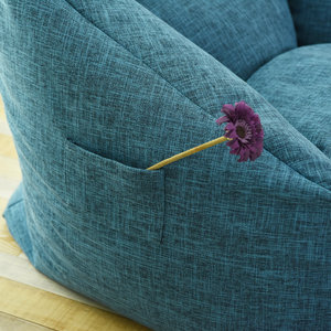 High-End Linen Pink <strong>Grey</strong> Adult <strong>Bean</strong> <strong>Bags</strong> Huge Lounger Giant Cover Without <strong>Beans</strong> - Product Image 4