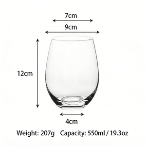 Bicchieri da <span class=keywords><strong>Vino</strong></span> Senza Stelo Personalizzati all'Ingrosso, Capacità 550ml/19oz, per <span class=keywords><strong>Vino</strong></span> Rosso e <span class=keywords><strong>Bianco</strong></span>, Ideali per Ristoranti, Bar e Matrimoni - Product Image 2