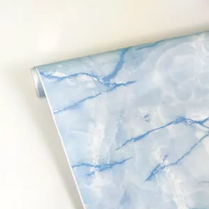 esstisch tapete wasserdicht Suppliers-Akadeco Easy DIY Wasserdichte hochwertige selbst klebende Küche Schlafzimmer möbel Meer blau Tisch Marmor Tapete