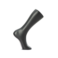 Mannequin de jambe en fibre de verre, noir, pour affichage de chaussettes (modèles femme et homme)
