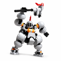 94 Piezas de Bloques de Construcción de Caballero Medieval, Figura de Caballero de Juguete, Modelo de Robot con Arma, Juego de Construcción DIY para Niños, Regalo