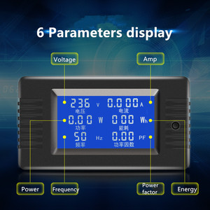 10A Single phase PZEM-020 kỹ thuật số Power <span class=keywords><strong>Meter</strong></span> LCD Vôn kế Ampe kế wattmeter Ampe kế bảng điện mét - Product Image 4