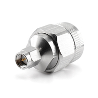 Adaptador RF XINQY de Precisión, Conector Coaxial N Macho a SMA Macho a Hembra, de CC a 18000MHz, Latón Niquelado, VSWR 1.20:1