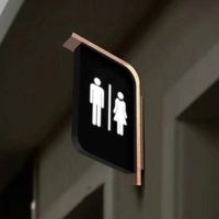 Brandnewsign Nouveau design Panneau de signalisation commercial pour toilettes, numéros de salle, orientation au sol et guide de localisation