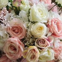 Boule de fleurs artificielles populaires YR 2601, rose rouge, pivoine, hortensia, centre de table pour décoration de mariage, fleurs
