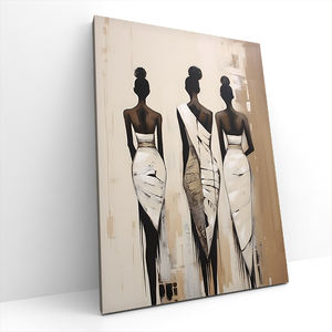 Portrait de femme africaine abstrait original peint à la main Art mural pour la décoration intérieure <span class=keywords><strong>huile</strong></span> <span class=keywords><strong>sur</strong></span> <span class=keywords><strong>toile</strong></span> taille personnalisée pour le salon - Product Image 3