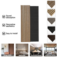 Panneaux Acoustiques Akupanel en Placage Bois, Panneaux Muraux en Lattes de Bois MDF et Plafond, Panneaux Acoustiques en PET