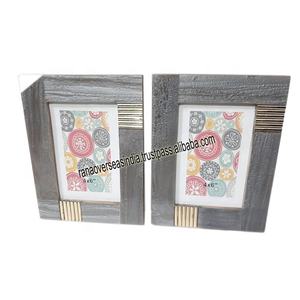 Marcos de madera en forma Rectangular para decoración del hogar y la sala de estar, Color gris oscuro - Product Image 1