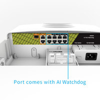 GENATA Meistverkaufter Indoor Unmanaged 8-Port 2-Port-Uplink 2-Port-SFP AI Watchdog Voll-Gigabit POE-Switch