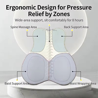 Appuie-dos de siège de voiture en mousse à mémoire de forme, soutien lombaire ergonomique pour les douleurs du bas du dos, coussin antidérapant réglable