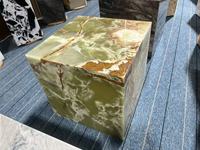 Cube en marbre naturel - Pièce d'appoint de luxe pour salon, tabouret décoratif polyvalent pour canapé