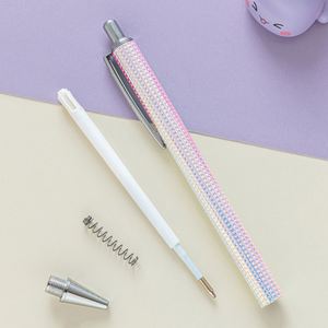 Metal Push Pen Gold Powder Ballpoint Pen <b>Creative</b> <b>Gift</b> Ballpoint Pen Custom Logo - Product Image 5