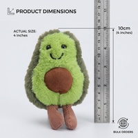 Schattig zacht mini avocado knuffel 4 inch gevuld fruit speelgoed voor tasdecoratie verjaardag cadeau arcade machine prijs direct uit voorraad leverbaar