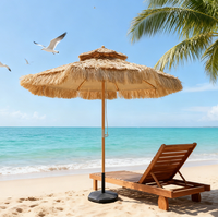Parasol de jardin en paille robuste pour patio Parasol hawaïen en chaume Parasol de plage