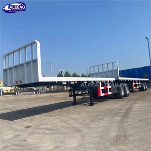 20 ft 40ft <span class=keywords><strong>container</strong></span> phẳng liên kết xe tải <span class=keywords><strong>Trailer</strong></span> 2 trục Superlink sàn phẳng bán rơ moóc để bán - Product Image 1