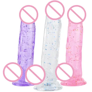 Realistische riesige Glitter Dildo xxxx Mädchen mit Saugnapf großen männlichen Schwanz Penis Dick Sexspielzeug für Frauen Männer