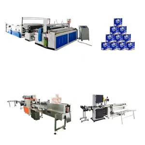 Multiple paper roll wrapping machine matched with automatic production line
