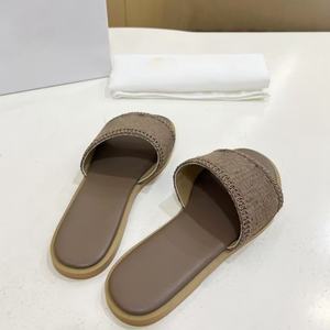 New Women's 2026 Winter Ethnic Woven Oxford Beach Sandals Flat Soft-Soled EVA Insole Anti-Slip <b>Outdoor</b> for Slides - Product Image 4