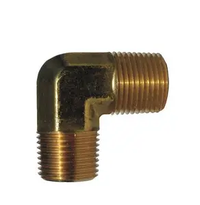 Brass 1/4" NPT Male to Male Threaded Elbow Fitting 90 Degree Pipe Connector Thread Tube Coupler Adaptor Connecting Joint Water