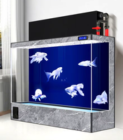 Pompes à eau pour bassin rectangulaire 100-300 gallons, en verre ultra-transparent, écologiques, pour aquarium d'eau douce, filtration double (arrière + haut)