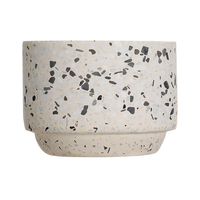 Pot de fleurs en béton personnalisé, jardin, utilisation de Style Terrazzo rond intérieur extérieur ciment Succulent jardinière ciment Pot de fleurs